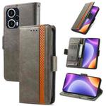 For Redmi Note 12 Turbo CaseNeo Splicing Dual Magnetic Buckle Leather Phone Case(Gray)