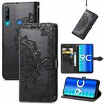 For Honor 9C Mandala Flower Embossed Leather Phone Case(Black)
