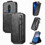For Nokia C3 Zipper Wallet Vertical Flip Leather Phone Case(Black)