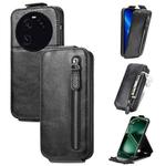 For OPPO FInd X6 Zipper Wallet Vertical Flip Leather Phone Case(Black)