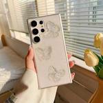 For Samsung Galaxy A02s EU Clear Crystal Butterflies TPU Phone Case(Transparent)