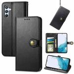 For Samsung Galaxy A54 5G Retro Solid Color Buckle Leather Phone Case(Black)