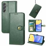 For Samsung Galaxy A15 Retro Solid Color Buckle Leather Phone Case(Green)