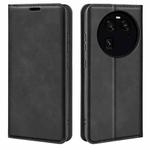 For OPPO Find X6 Retro-skin Magnetic Suction Leather Phone Case(Black)