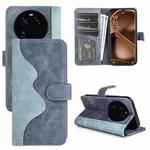 For OPPO Find X6 Stitching Horizontal Flip Leather Phone Case(Blue)
