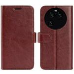 For OPPO Find X6 Pro R64 Texture Horizontal Flip Leather Phone Case(Brown)