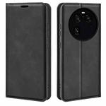 For OPPO Find X6 Pro Retro-skin Magnetic Suction Leather Phone Case(Black)