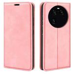 For OPPO Find X6 Pro Retro-skin Magnetic Suction Leather Phone Case(Pink)
