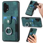 For Samsung Galaxy A32 5G Retro Skin-feel Ring Card Wallet Phone Case(Green)