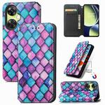 For OnePlus Nord CE 3 Lite CaseNeo Colorful Magnetic Leather Phone Case(Purple Scales)