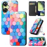 For OnePlus Nord CE 3 Lite CaseNeo Colorful Magnetic Leather Phone Case(Colorful Cube)