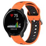 For Garmin Vivoactive3 Music 20mm Breathable Two-Color Silicone Watch Band(Orange+Black)