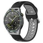 For Huawei Watch GT3 SE 22mm Breathable Two-Color Silicone Watch Band(Black+Grey)