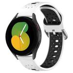 For Amazfit GTR 4 22mm Breathable Two-Color Silicone Watch Band(White+Black)