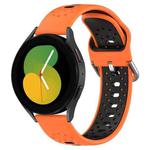 For Amazfit GTR 4 22mm Breathable Two-Color Silicone Watch Band(Orange+Black)