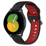 For Amazfit GTR 4 22mm Breathable Two-Color Silicone Watch Band(Black+Red)