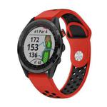 For Garmin Approach S62 22mm Sports Breathable Silicone Watch Band(Red+Black)