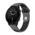 For Garmin Forerunner 955 22mm Sports Breathable Silicone Watch Band(Grey+Black)