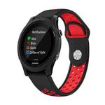 For Garmin Forerunner 935 22mm Sports Breathable Silicone Watch Band(Black+Red)