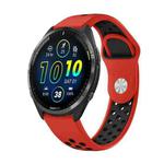 For Garmin Forerunner 965 22mm Sports Breathable Silicone Watch Band(Red+Black)
