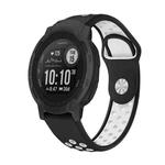 For Garmin Instinct 2 22mm Sports Breathable Silicone Watch Band(Black+White)