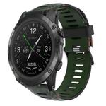 For Garmin D2 Delta PX 26mm Camouflage Printed Silicone Watch Band(Army Green+Bamboo Camouflage)