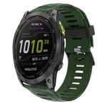 For Garmin Enduro 2 26mm Camouflage Printed Silicone Watch Band(Army Green+Army Camouflage)