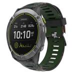 For Garmin Enduro 26mm Camouflage Printed Silicone Watch Band(Army Green+Bamboo Camouflage)