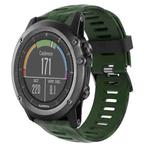 For Garmin Fenix 3 Sapphire 26mm Camouflage Printed Silicone Watch Band(Army Green+Army Camouflage)