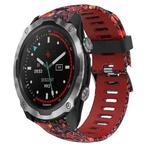 For Garmin Descent MK 2i 26mm Camouflage Printed Silicone Watch Band(Red+Jellyfish Camouflage)