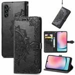 For Samsung Galaxy A24 4G Mandala Flower Embossed Leather Phone Case(Black)