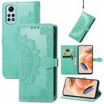For Redmi Note 12 Pro 4G Mandala Flower Embossed Leather Phone Case(Green)