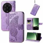 For Xiaomi 13 Ultra Butterfly Love Flower Embossed Leather Phone Case(Light Purple)