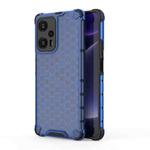 For Xiaomi Poco F5 Pro Shockproof Honeycomb Phone Case(Blue)