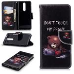 Colored Drawing Pattern Horizontal Flip Leather Case for Nokia 5.1,with Holder & Card Slots & Wallet(Bear)