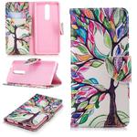 Colored Drawing Pattern Horizontal Flip Leather Case for Nokia 5.1,with Holder & Card Slots & Wallet(Life Tree)
