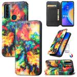 For TCL 20 SE CaseNeo Colorful Magnetic Leather Phone Case(Colorful Cloud)