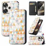 For Redmi Turbo 3 5G CaseNeo Colorful Magnetic Leather Phone Case(Rhombus)