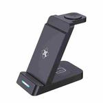 B20A 15W Qi Wireless Charger Charging Stand Compatible for iPhone iWatch Airpods(Black)