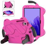 For Sumsung Galaxy Tab A7 10.4 2020 Ice Baby EVA Shockproof Hard PC Tablet Case(Rose Red+Black)