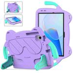 For Huawei Matepad SE 10.4 2023 Ice Baby EVA Shockproof Hard PC Tablet Case(Light Purple+Mint Green)