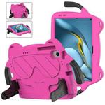 For Huawei Matepad Pro 10.8 2021/2019 Ice Baby EVA Shockproof Hard PC Tablet Case(Rose Red+Black)