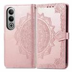 For  OnePlus Nord CE4 Mandala Flower Embossed Leather Phone Case(Rose Gold)
