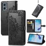 For Motorola Moto G 5G 2023 Mandala Flower Embossed Leather Phone Case(Black)