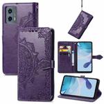 For Motorola Moto G 5G 2023 Mandala Flower Embossed Leather Phone Case(Purple)