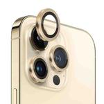 For iPhone 14 Pro / 14 Pro Max NORTHJO Camera Lens Tempered Glass CD Vein Metal Ring Film(Gold)