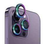 For iPhone 14 Pro / 14 Pro Max NORTHJO Camera Lens Tempered Glass CD Vein Metal Ring Film(Colorful)