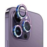 For iPhone 14 Pro / 14 Pro Max NORTHJO Camera Lens Tempered Glass Metal Rhinestone Ring Film(Colorful)