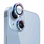 For iPhone 14 / 14 Plus NORTHJO Camera Lens Protector Tempered Glass Metal Rhinestone Ring Film(Colorful)