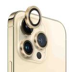 For iPhone 13 Pro / 13 Pro Max NORTHJO Camera Lens Protector Tempered Glass CD Vein Metal Ring Film(Gold)